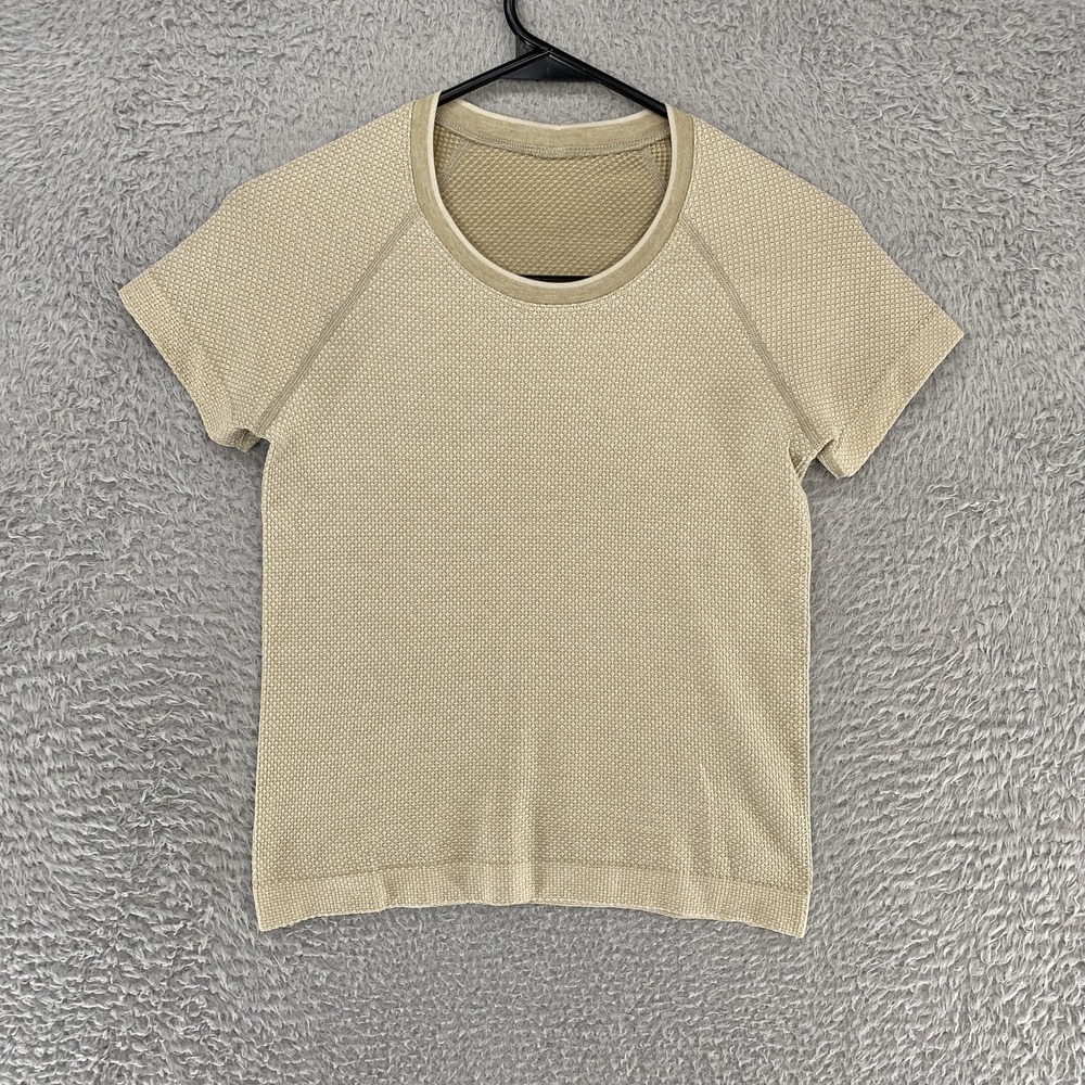 Lululemon Swiftly‎ Shirt Womens 4 Textured Athletic Running Workout Top